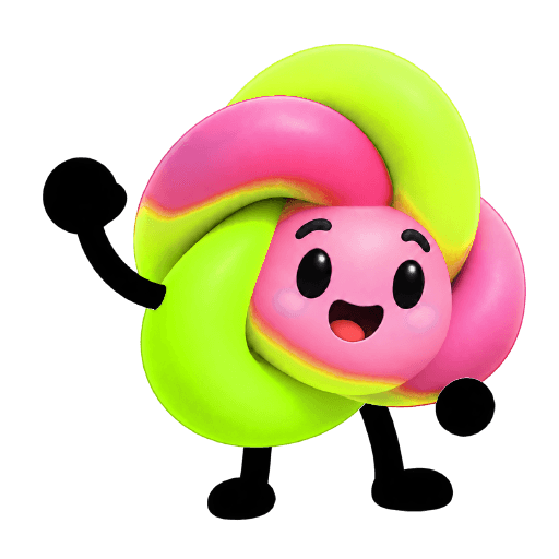 Knot, Toli's mascot, waving